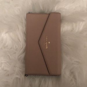 Blush pink Kate spade iPhone wallet case